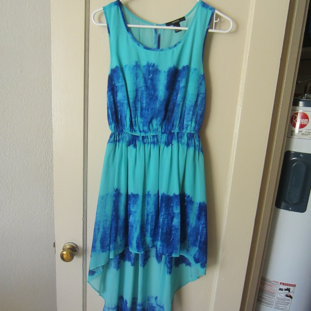 Forever 21 high low blue dress